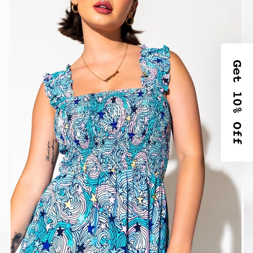 Dressed in LALA Rule Breaker Smocked Dress in Wonder Girl